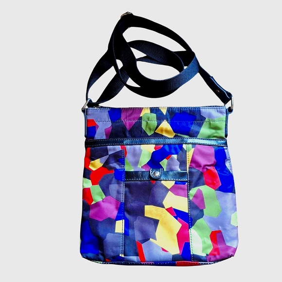 Nine West Nylon Multicolored Geometric Pattern Crossbody Bag - Picture 1 of 11
